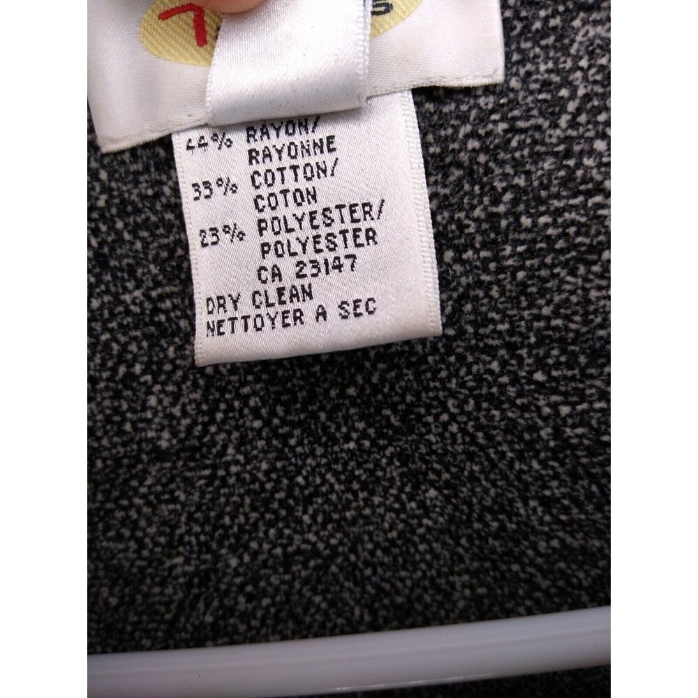 Talbots Women's L Gray Heather Button Pockets Jacket Blazer Top Cotton Blend - Picture 4 of 5